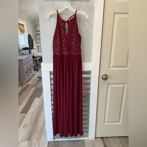 Bridesmaids dress from David’s bridal size 10 Maroon